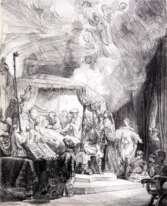 Jomfruens død (pen og blæk på papir) af Rembrandt Harmensz. van Rijn