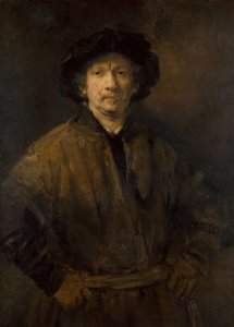 "Large Self-Portrait" (Large Self-Portrait) Maleri af Rembrandt van Rhijn (1606-1669) 1652 kunsthistorisk museum, Wien af Rembrandt van Rijn
