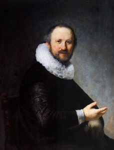 Portræt af en siddende mand af Rembrandt Harmensz. van Rijn