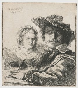 Selvportræt med Saskia af Rembrandt Harmensz. van Rijn