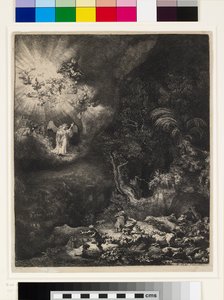 Englen viser sig for hyrderne af Rembrandt van Rijn