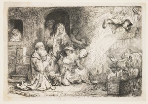 Englen afgår fra Tobias familie af Rembrandt van Rijn