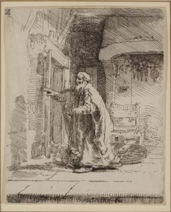 The Blindness of Tobit: The Larger Plate af Rembrandt van Rijn
