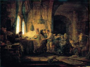 Lignelsen om arbejderne i vingården - 1637 af Rembrandt van Rijn