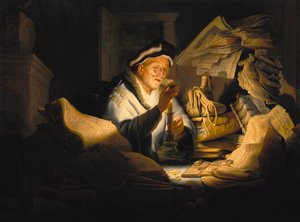 Lignelsen om den rige tåbe af Rembrandt Harmensz. van Rijn