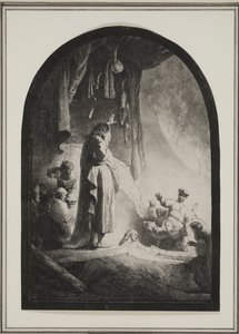 The Raising of Lazarus: The Larger Plate, ca. 1632 (ætsning) af Rembrandt van Rijn