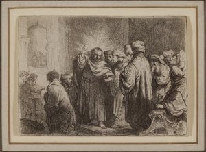 The Tribute Money, ca. 1635 (radering) af Rembrandt van Rijn