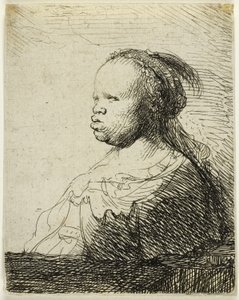The White Negress, ca. 1630 (radering på papir) af Rembrandt Harmensz. van Rijn