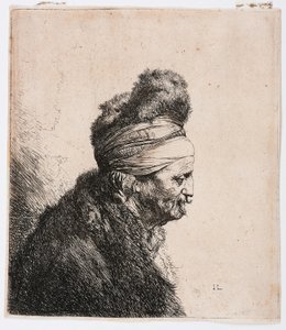 Tredje østlige hoved af Rembrandt Harmensz. van Rijn