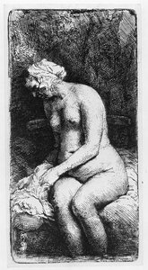Kvinde bader af Rembrandt van Rijn