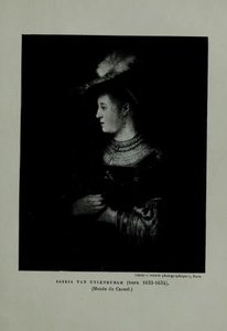 Saskia i en rød hat af Rembrandt van Rijn
