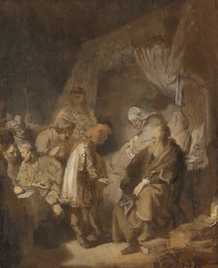 Joseph fortæller sine drømme af Rembrandt van Rijn (signed by artist)