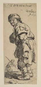A Peasant Calling Out: T is vinnich kout, 1634. af Rembrandt van Rijn