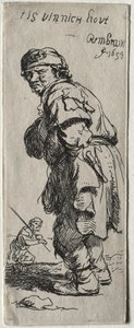 En bonde råber: "det er meget koldt" af Rembrandt van Rijn