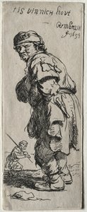 A Peasant Calling Out: Its very cold, 1634. af Rembrandt van Rijn