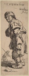 En bonde råber: »tis vinnich kout« (Det er bidende koldt) af Rembrandt van Rijn