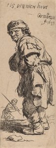 En bonde råber: tis vinnich kout Det er bidende koldt, 1634. af Rembrandt van Rijn