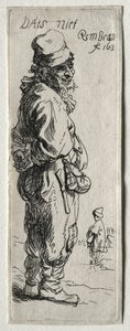 En bonde svarer: det er ingenting, sandsynligvis 1634. af Rembrandt van Rijn