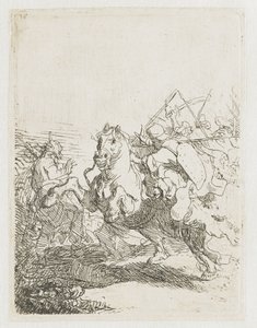 Et kavalerislag af Rembrandt van Rijn