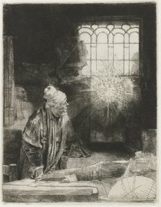 En lærd i sit studie af Rembrandt van Rijn