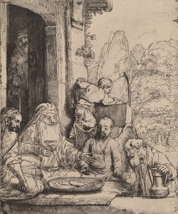 Abraham underholder englene, 1656. af Rembrandt van Rijn