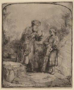 Abraham og Isak af Rembrandt van Rijn