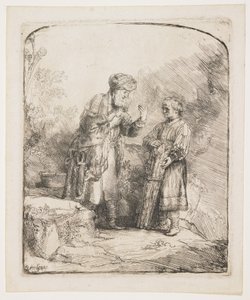 Abraham og Isak, 1645 af Rembrandt van Rijn
