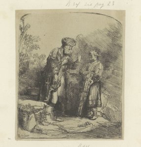 Abraham i Izak Samling af 85 originale tryk (serietitel) af Rembrandt van Rijn