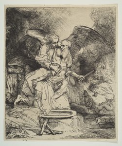 Abrahams Offer, 1655. af Rembrandt van Rijn