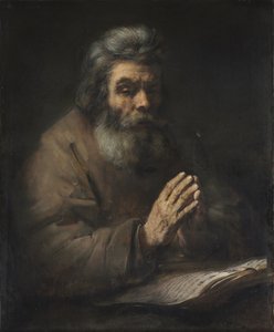 En ældre mand i bøn af Rembrandt van Rijn