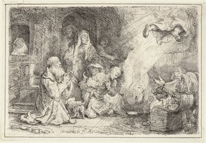 Engel afgår fra familien af Tobias, 1641 af Rembrandt van Rijn