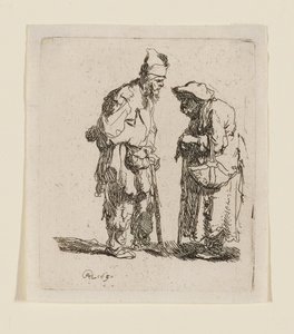En tigger og en tiggerinde i samtale af Rembrandt van Rijn