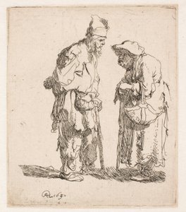 En tigger og en tiggerinde i samtale af Rembrandt van Rijn