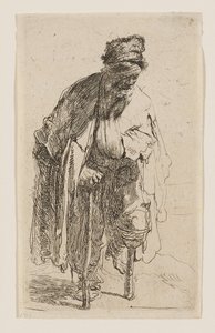 Tigger med et træben af Rembrandt van Rijn