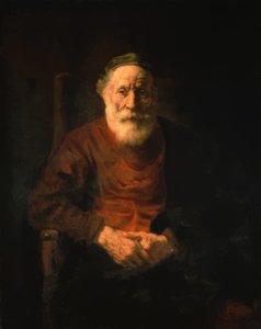 Portræt af en gammel mand i en rød kjortel af Rembrandt van Rijn