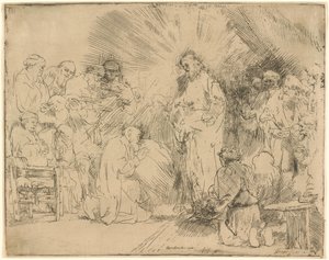 Kristus viser sig for apostlene af Rembrandt van Rijn