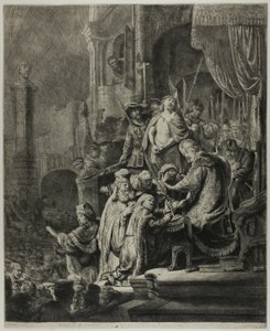 Kristus før Pilatus: Stor tallerken af Rembrandt van Rijn