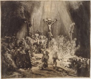 Kristus korsfæstet mellem de to tyve: De tre kors, 1653., 1653. af Rembrandt van Rijn