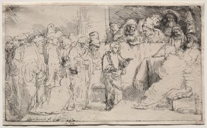 Christ Disputing with the Doctors: A Sketch, 1652. af Rembrandt van Rijn