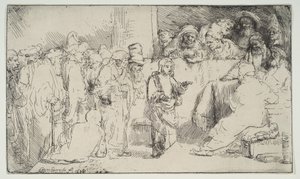 Christ Disputing with the Doctors, en skitse, 1652. af Rembrandt van Rijn