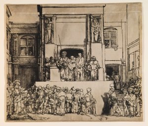 Kristus præsenteres for folket (Ecce Homo) af Rembrandt van Rijn