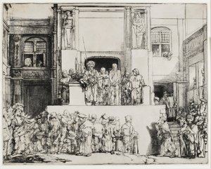 Kristus præsenteret for folket (Ecce Homo), 1655 af Rembrandt van Rijn