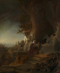 Kristus viser sig for Maria Magdalena Noli me tangere, 1638. af Rembrandt van Rijn