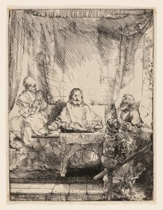 Kristus i Emmaus: Den større tallerken af Rembrandt van Rijn