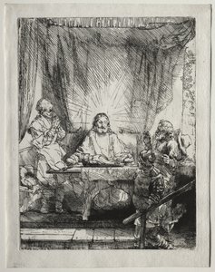 Kristus i Emmaus: Det store billede af Rembrandt van Rijn