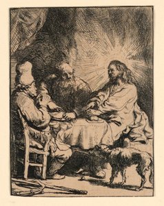 Kristus ved Emmaus: Den mindre tallerken af Rembrandt van Rijn