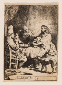 Kristus ved Emmaus: Den mindre tallerken af Rembrandt van Rijn