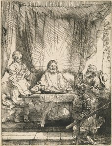 Kristus i Emmaus: det større billede af Rembrandt van Rijn