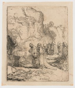 Kristus bar til graven af Rembrandt van Rijn