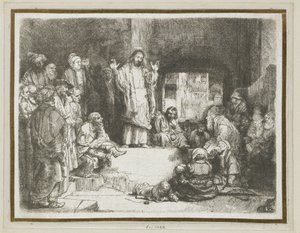 Kristus prædiker (»Den lille grav«) af Rembrandt van Rijn